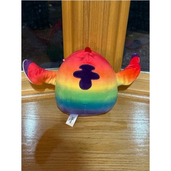 Pride Collection Disney Squishmallows Rainbow Stitch 9" Plush Toy Kellytoy - Picture 2 of 4